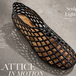 NEW Women’s Black Lattice Sandal - Lightweight Comfort